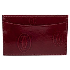 Cartier Red Patent Leather Happy Birthday Card Holder