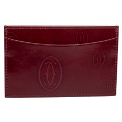 Cartier Red Patent Leather Happy Birthday Card Holder