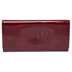 Cartier Red Patent Leather Happy Birthday Continental Wallet