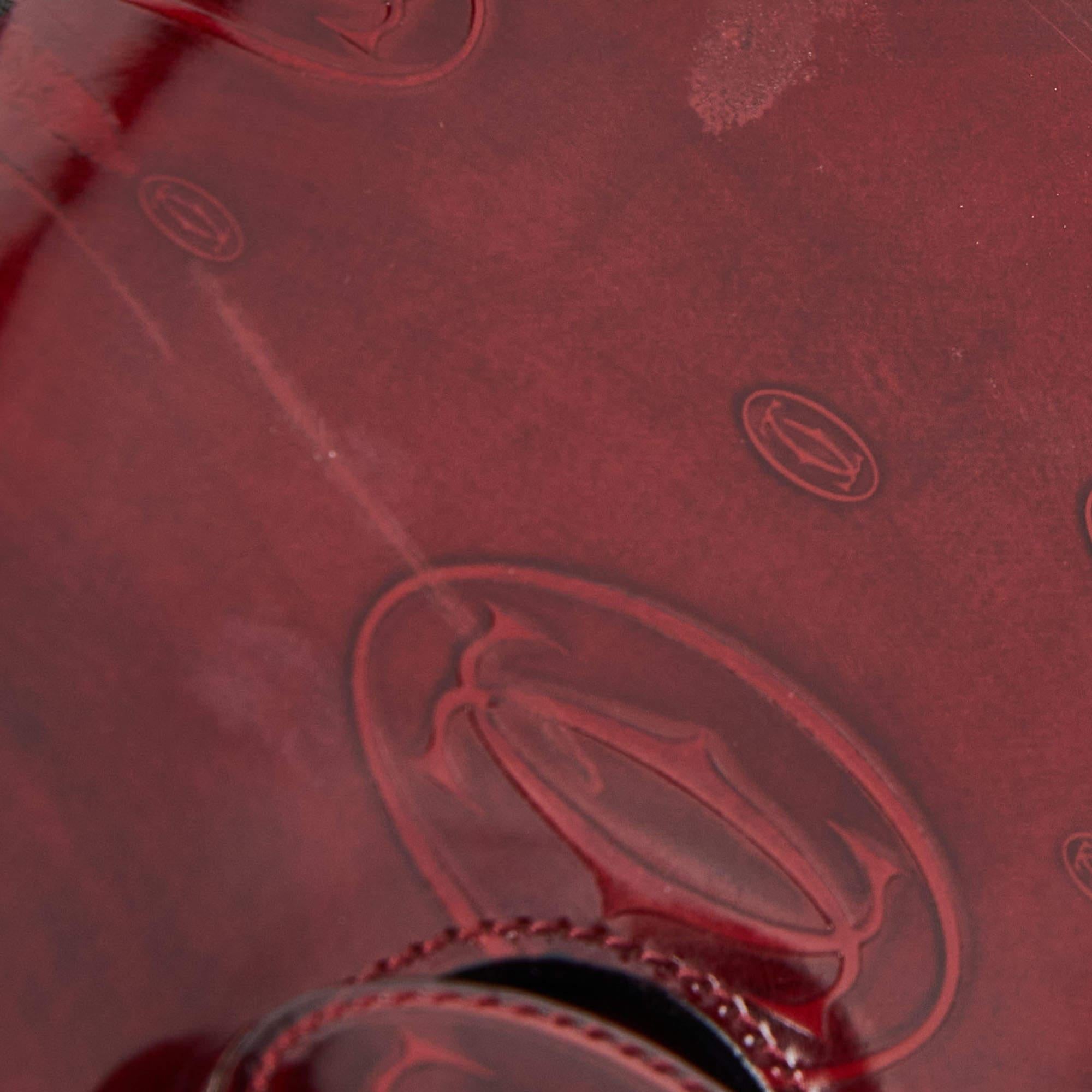 Cartier Sac à poignée Happy Birthday en cuir verni rouge 4