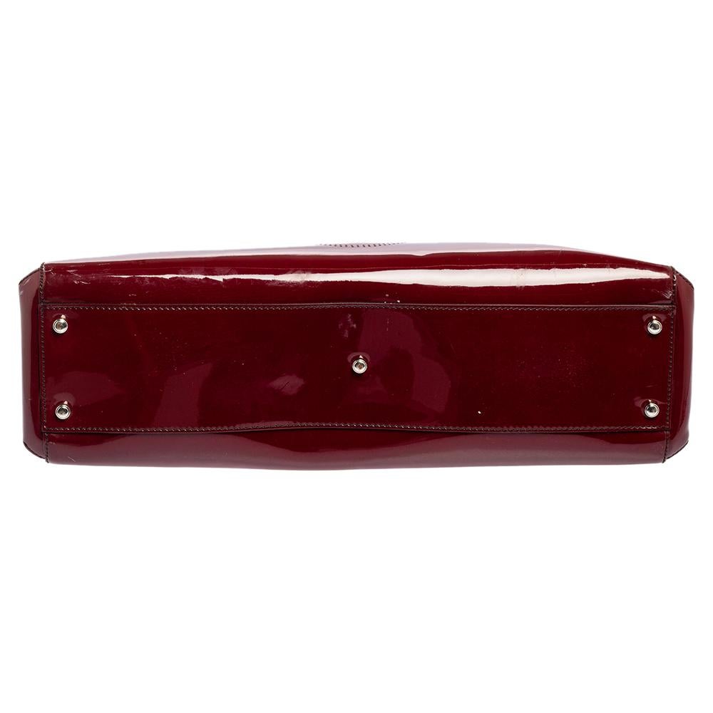 Cartier Red Patent Leather Large Marcello de Cartier Bag In Good Condition In Dubai, Al Qouz 2