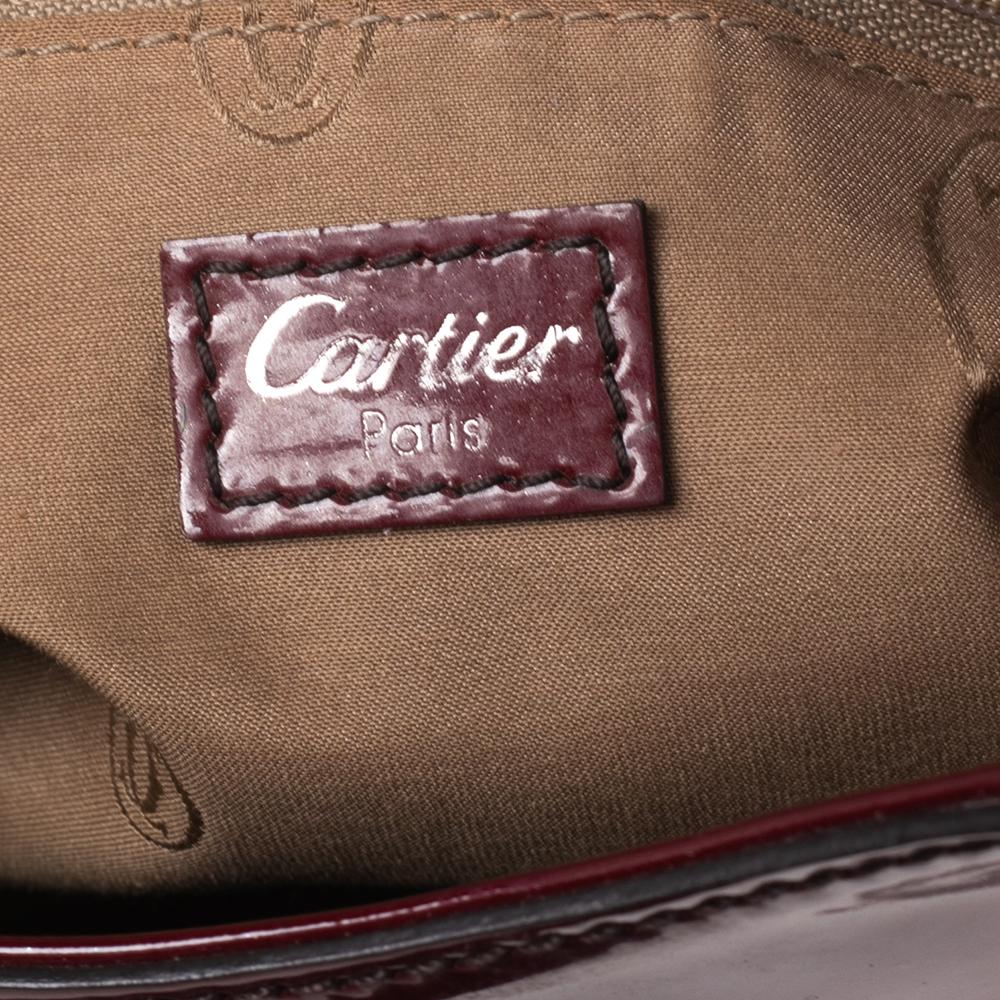 Black Cartier Red Patent Leather Marcello de Cartier Bag
