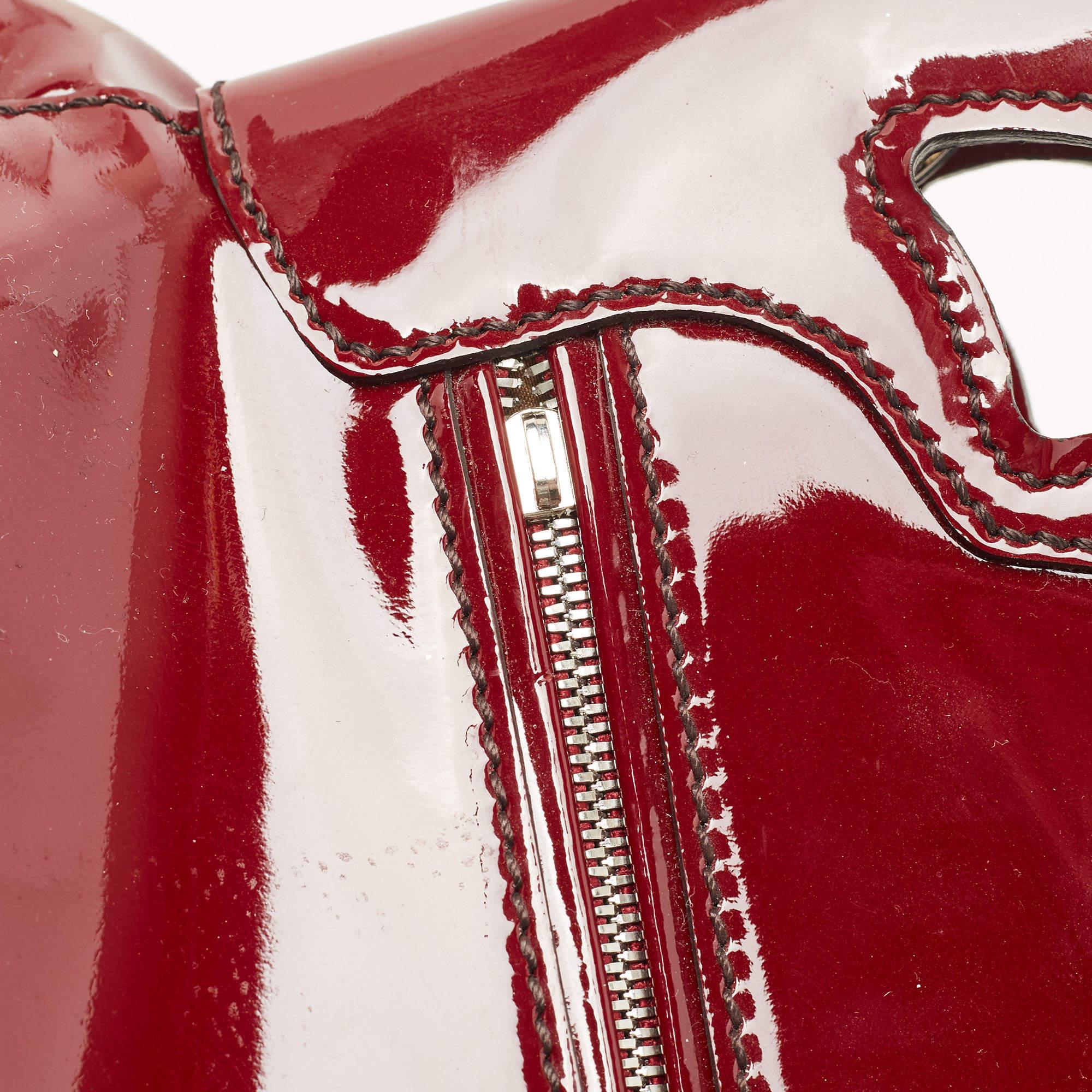 Cartier Red Patent Leather Medium Marcello de Cartier Bag 5