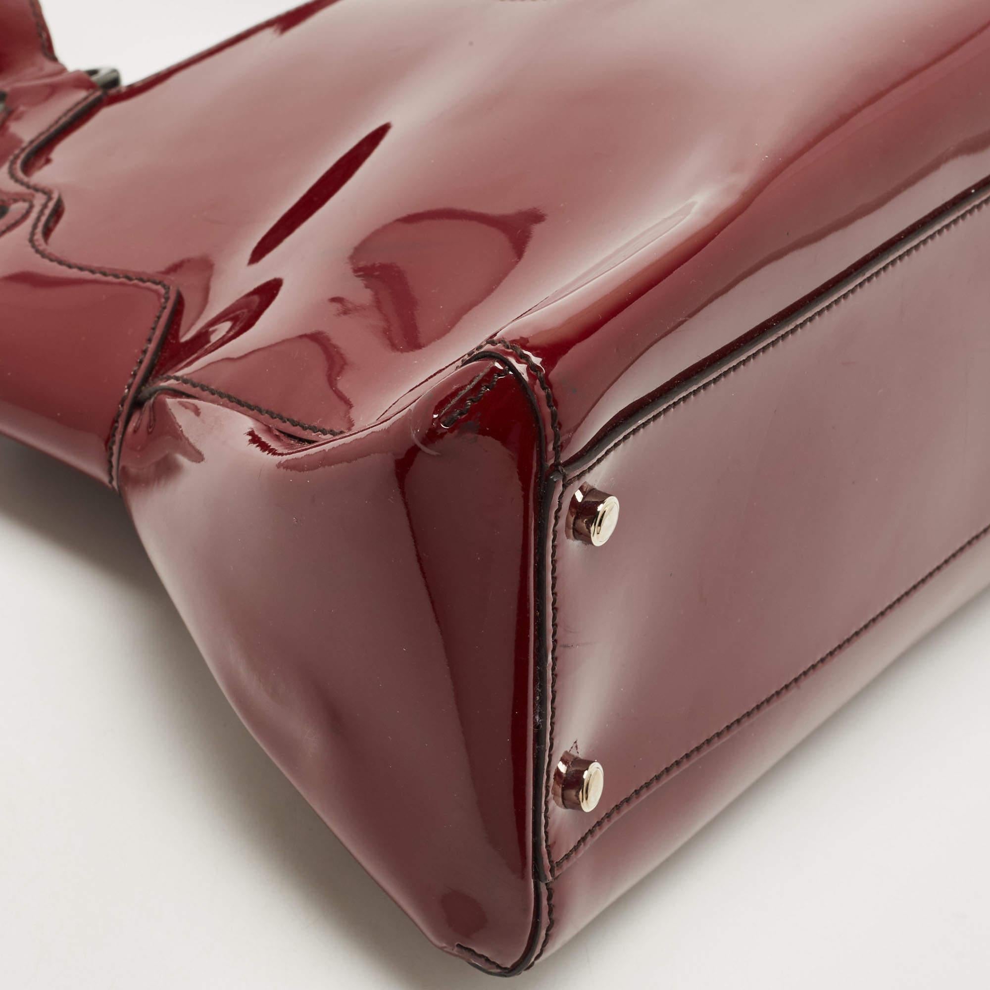 Cartier Red Patent Leather Medium Marcello de Cartier Bag 8