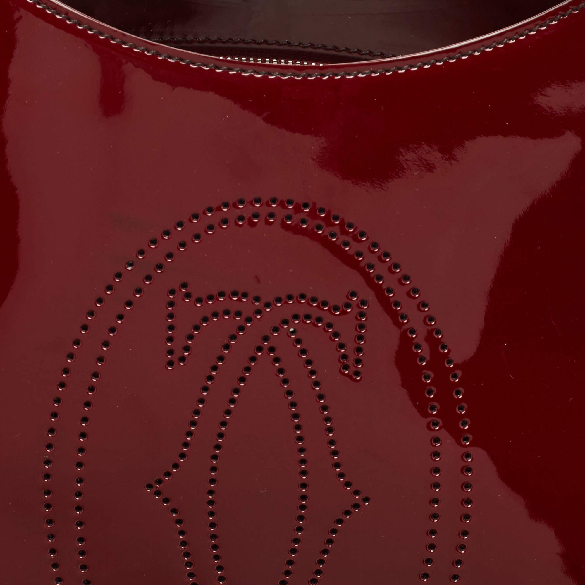 Cartier Red Patent Leather Medium Marcello de Cartier Bag In Good Condition In Dubai, Al Qouz 2