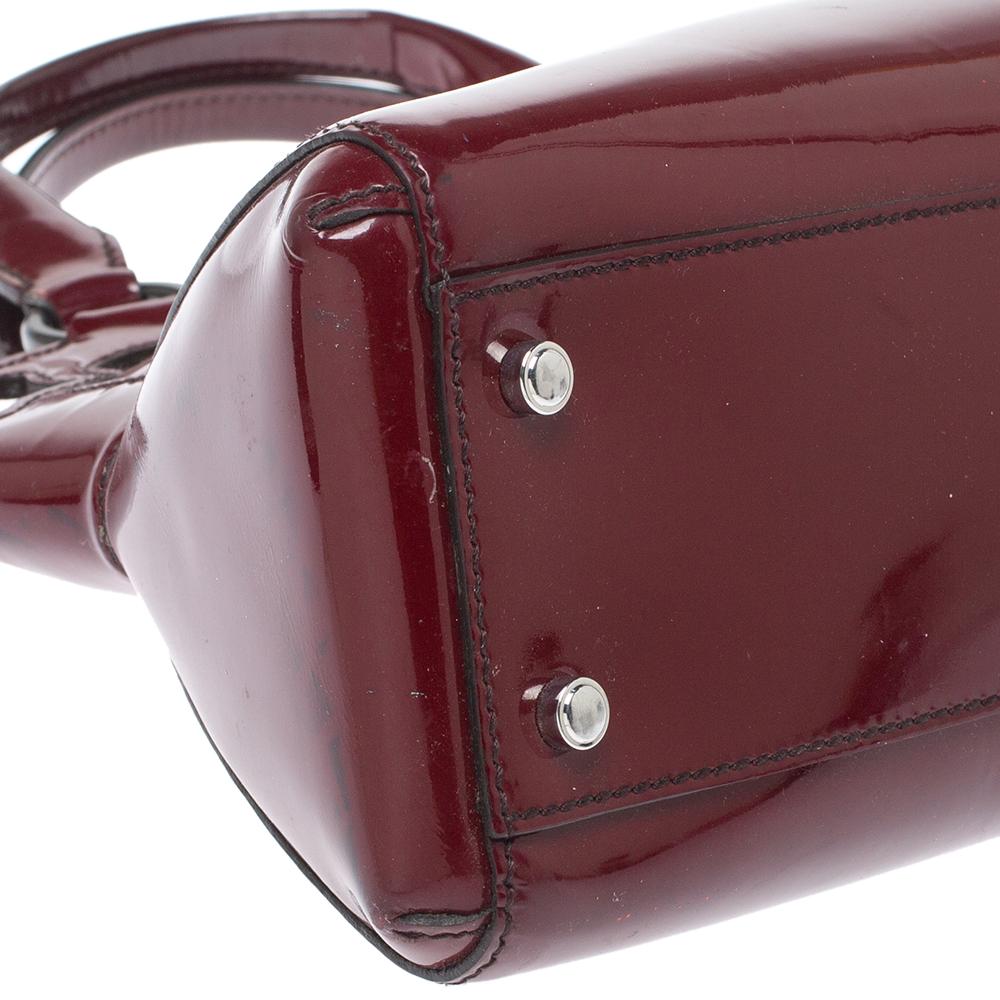 Brown Cartier Red Patent Leather Small Marcello De Cartier Bag