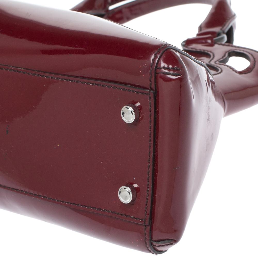 Cartier Red Patent Leather Small Marcello De Cartier Bag In Fair Condition In Dubai, Al Qouz 2