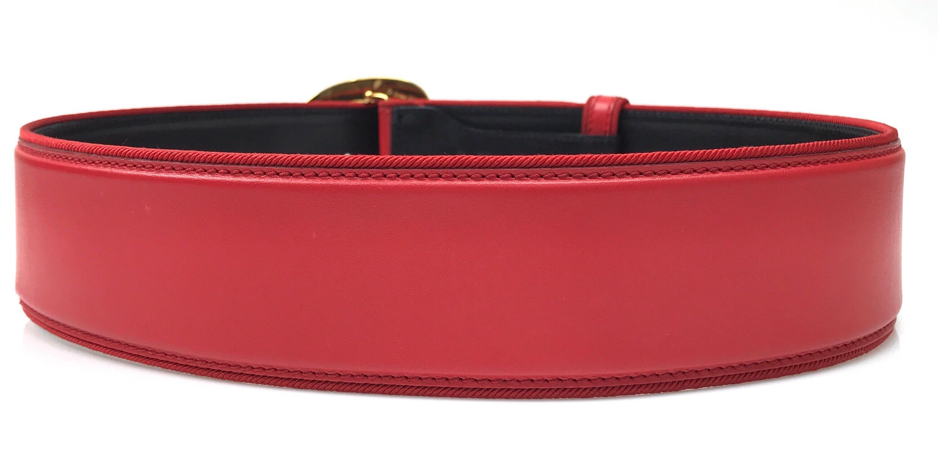 thick red belt