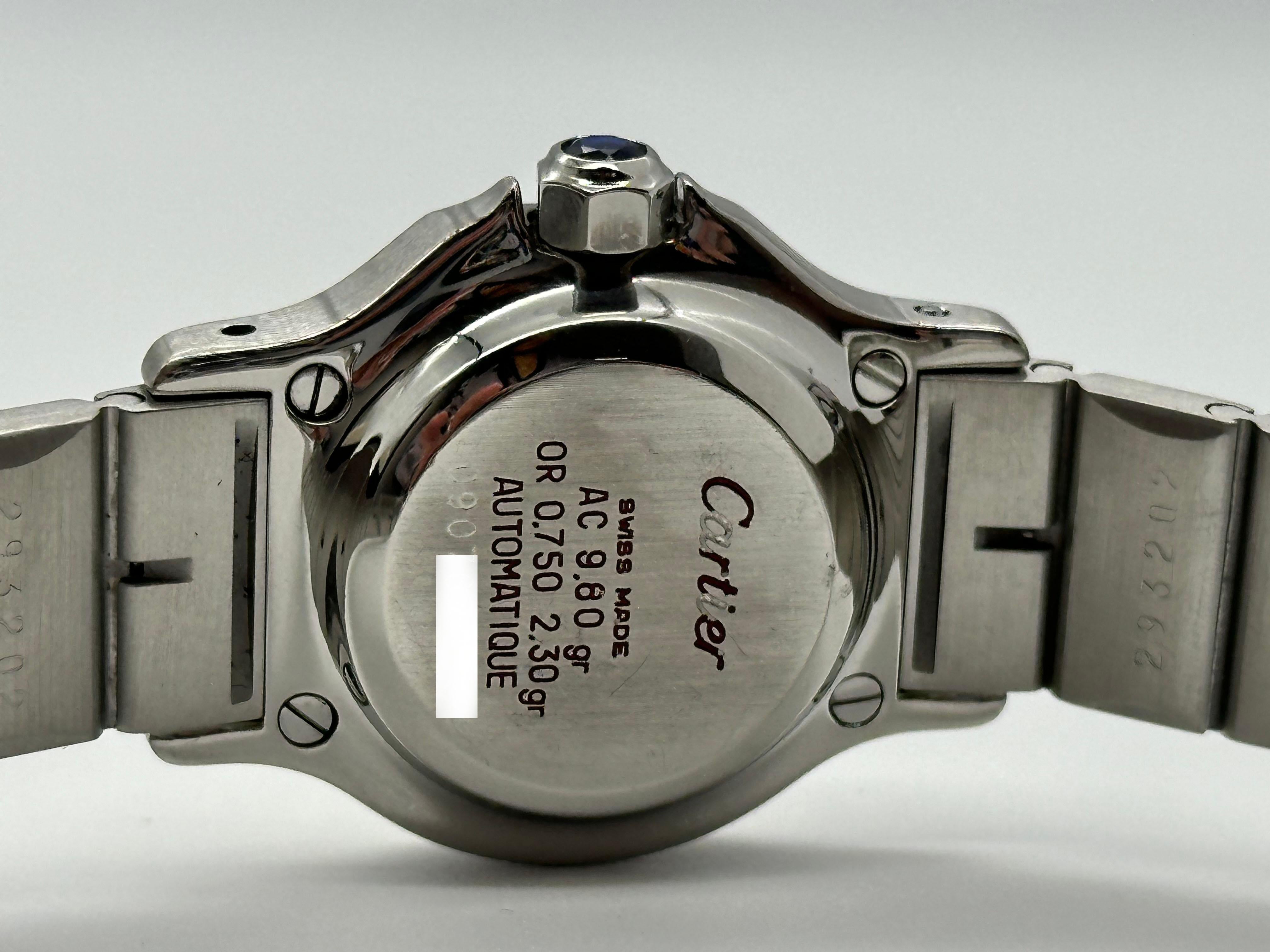 Cartier Ref 0907 Ladies Santos Octagon 18K Yellow Gold Stainless Steel 1