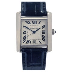 Cartier Réf. 2366 Tank Francaise Montre-bracelet automatique de taille moyenne en or blanc