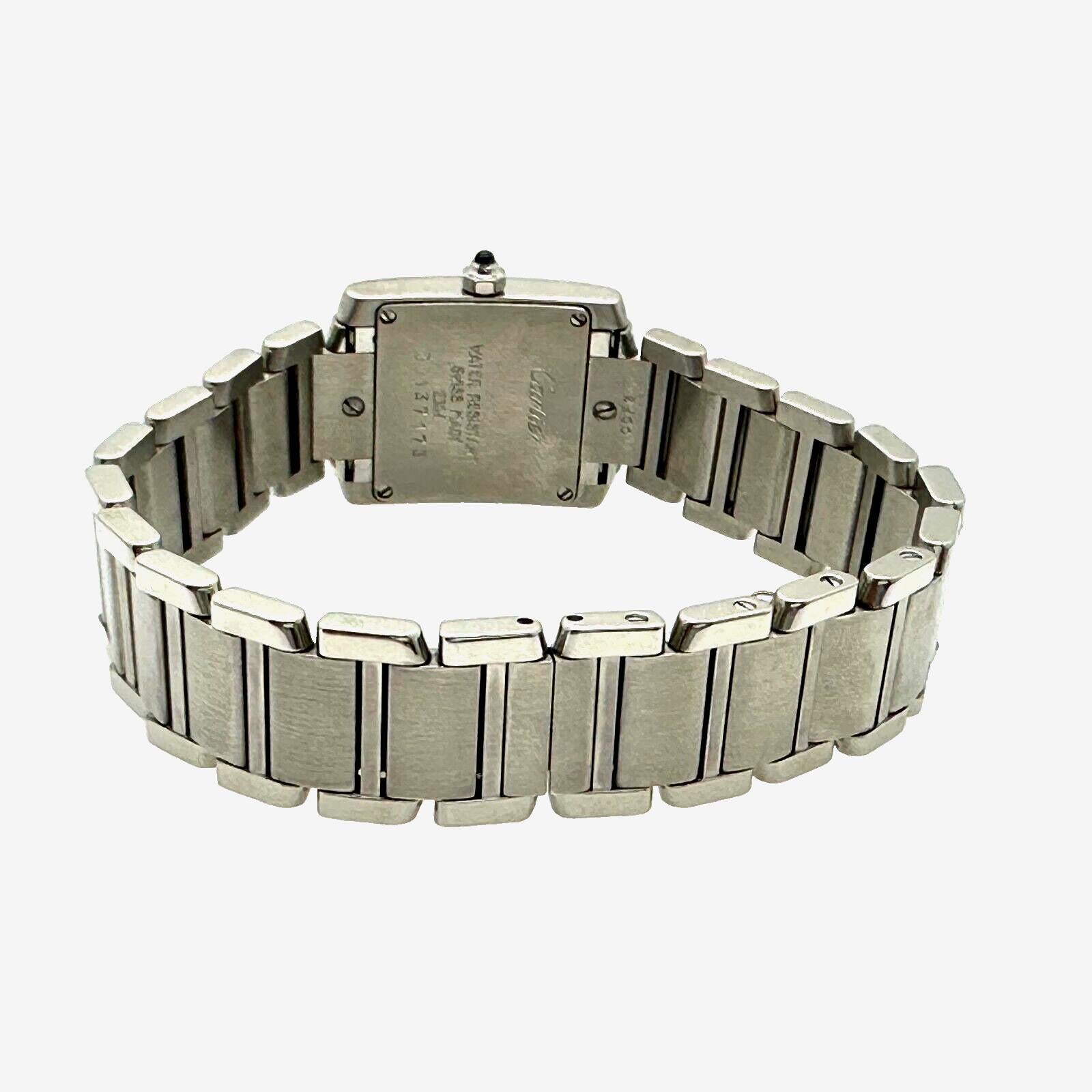 Women's Cartier Ref 2384 Tank Francaise Ladies Stainless Steel Box Paper
