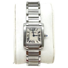 Cartier Ref 2384 Tank Francaise Ladies Stainless Steel Box Paper