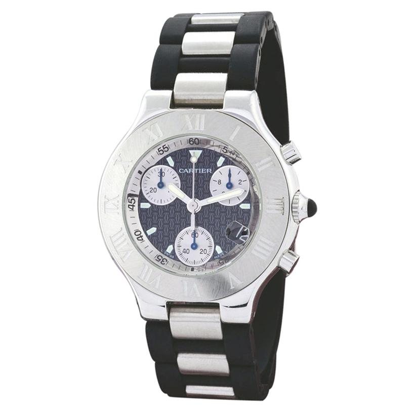 Cartier Ref. 2424 Must 21 Chronograph Quartz Steel