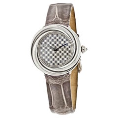 Vintage Cartier Ref 2444 18K White Gold Trinity Diamond Ladies Wrist Watch