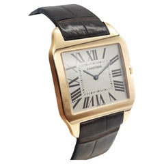 Used Cartier Ref 2650 W2006951 Santos Dumont 18 Rose Gold Leather Strap