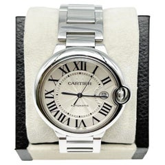 Cartier Ballon Bleu De Cartier Ref 3000 18K White Gold 42mm Box Paper