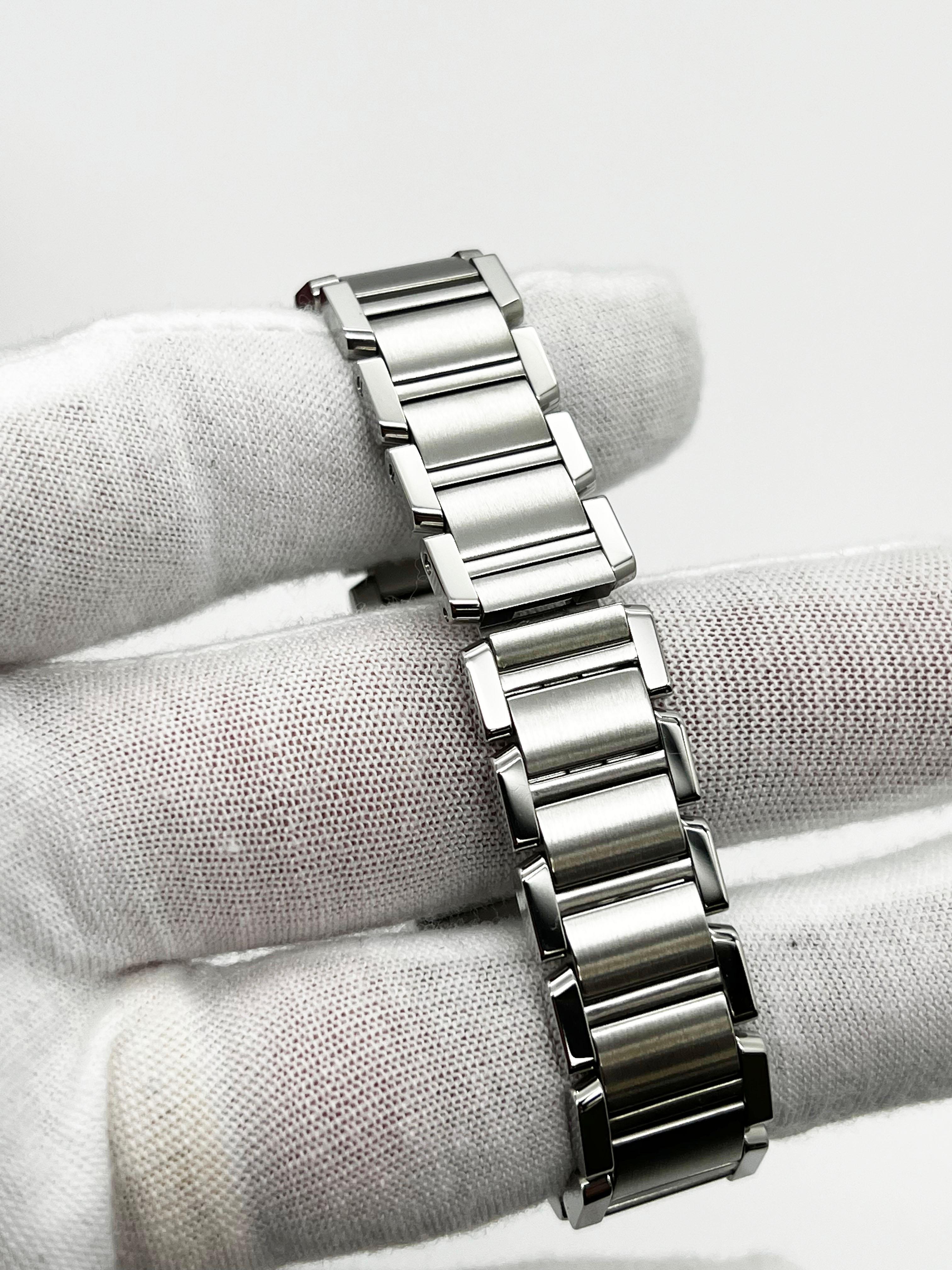Cartier Ref 3217 W4TA0008 Tank Francaise Diamond Bezel Stainless Box Paper 2021 1