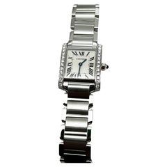 Cartier Ref 3217 W4TA0008 Tank Francaise Lunetta di diamanti Scatola Inox 2021