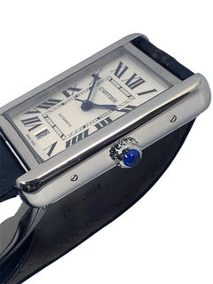 Reloj de pulsera automático Cartier Ref 3800 Acero XL Tank Solo