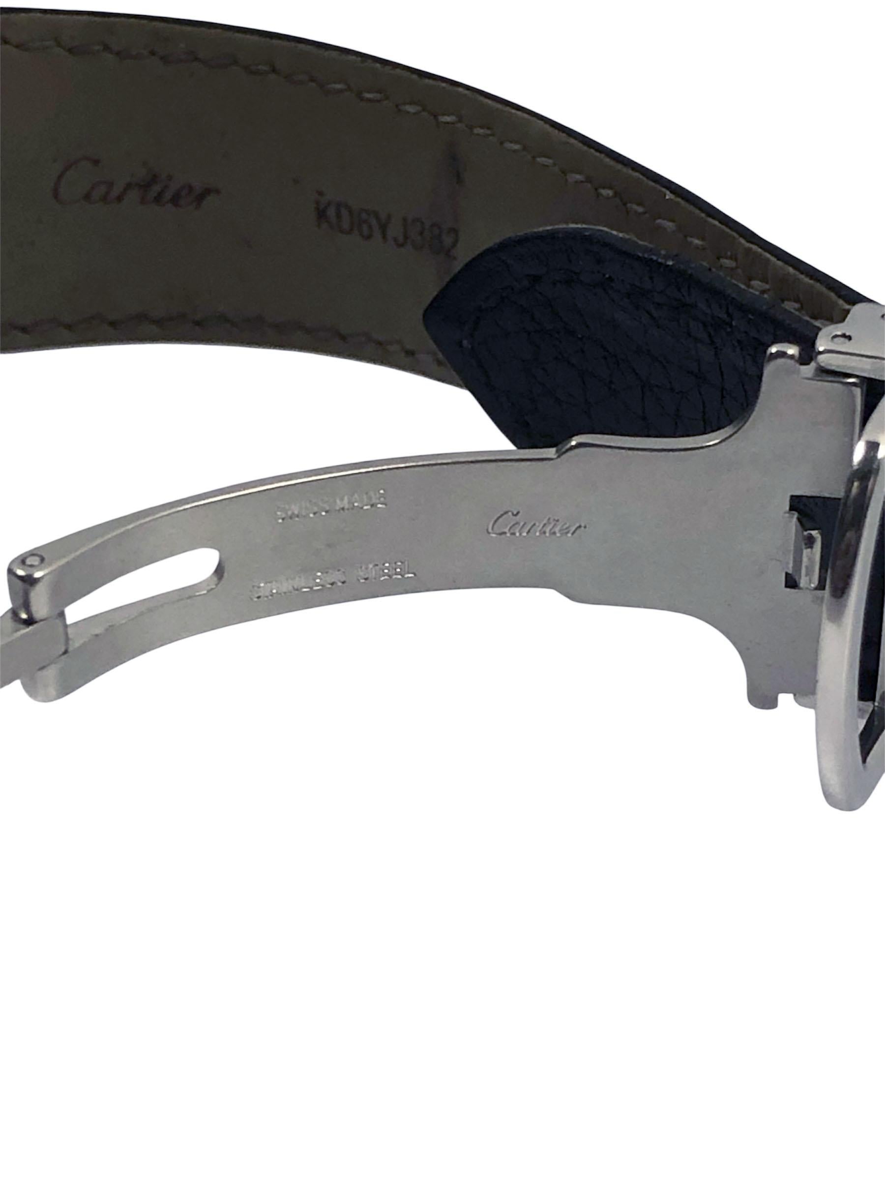 Cartier Ref 3800 Stahl XL Tank Solo Automatik-Armbanduhr für Damen oder Herren im Angebot