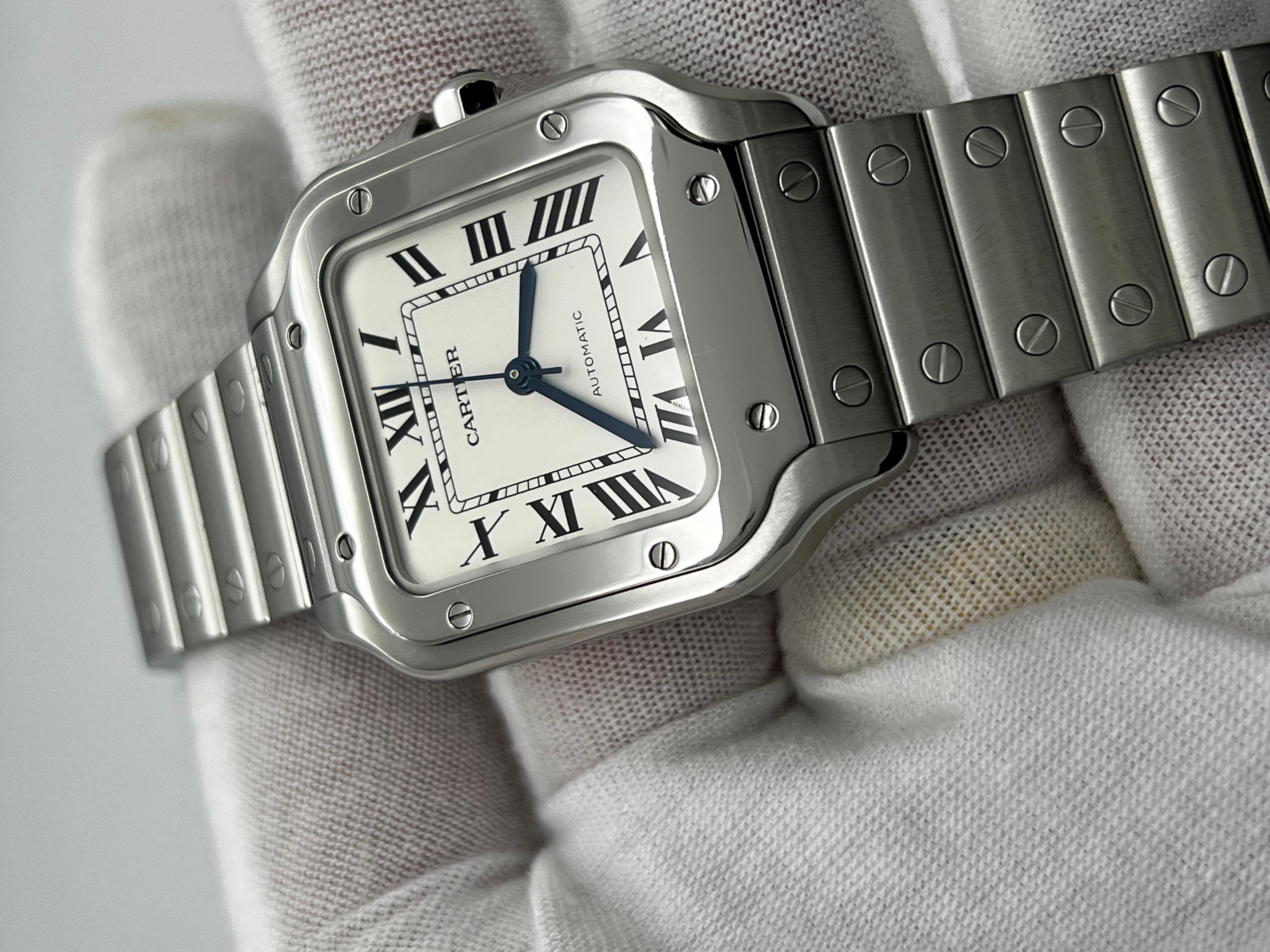 Cartier Ref 4075 WSSA0029 Santos de Cartier Medium Stahl 35.1mm Box Papier 2021 Herren