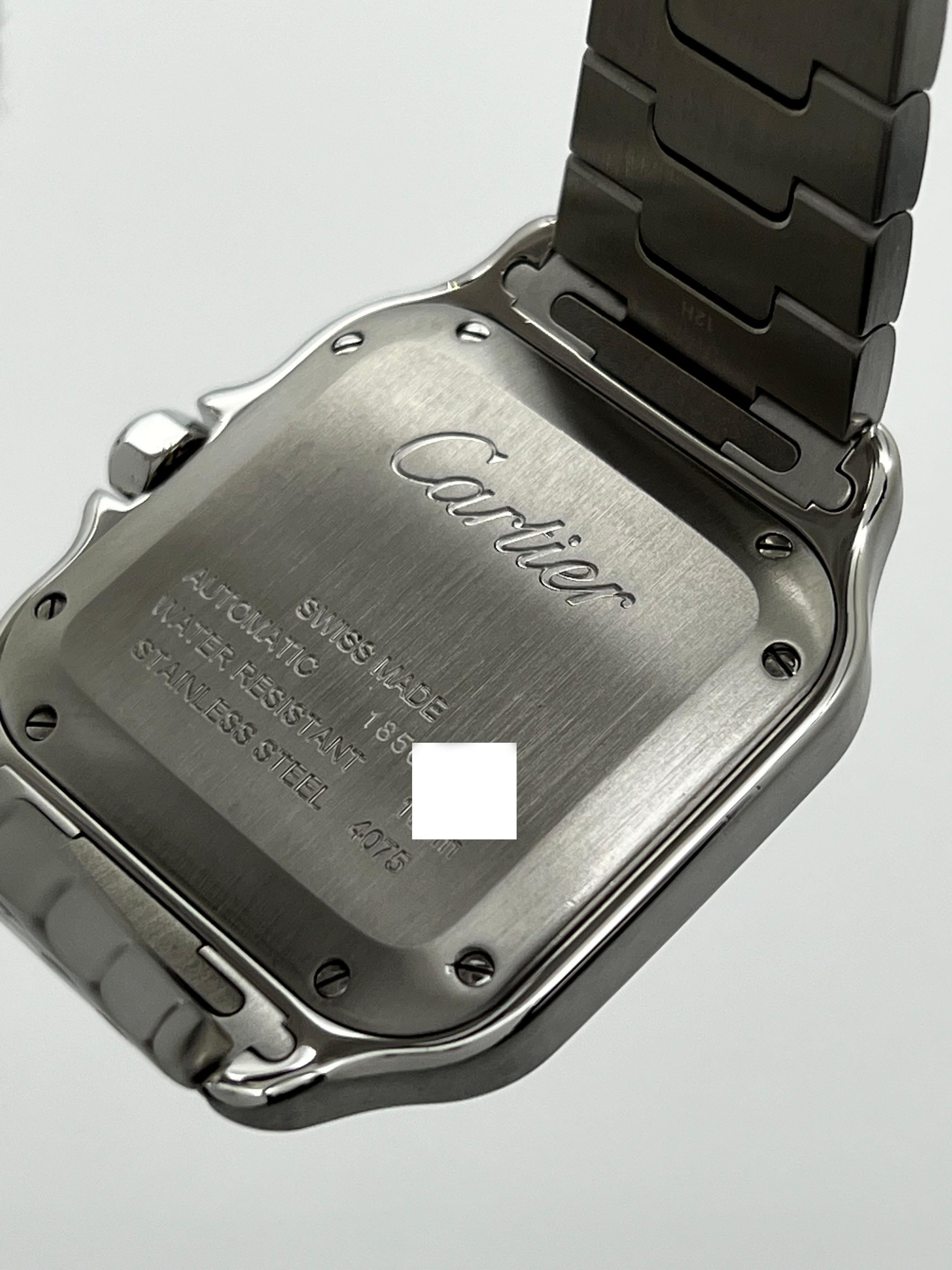 Cartier Ref 4075 WSSA0029 Santos de Cartier Medium Stahl 35.1mm Box Papier 2021 3