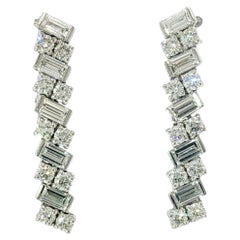 Cartier Reflection de Cartier Diamond Drop Earrings 18K White Gold