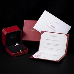 Cartier Reflection Geometric Diamond Ring 18K White Gold Full Set Box Papers