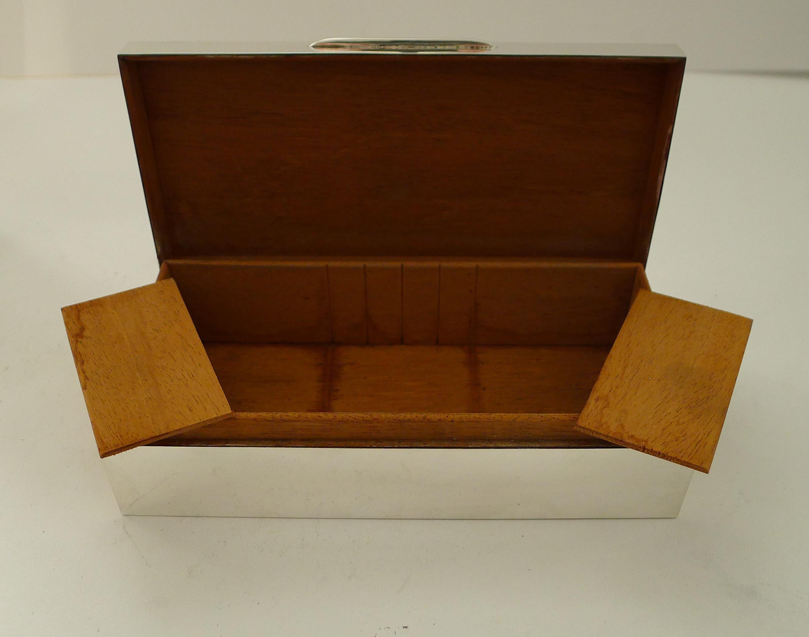 Cartier Retailed Solid Sterling Silver Cigar Box - 1961 4