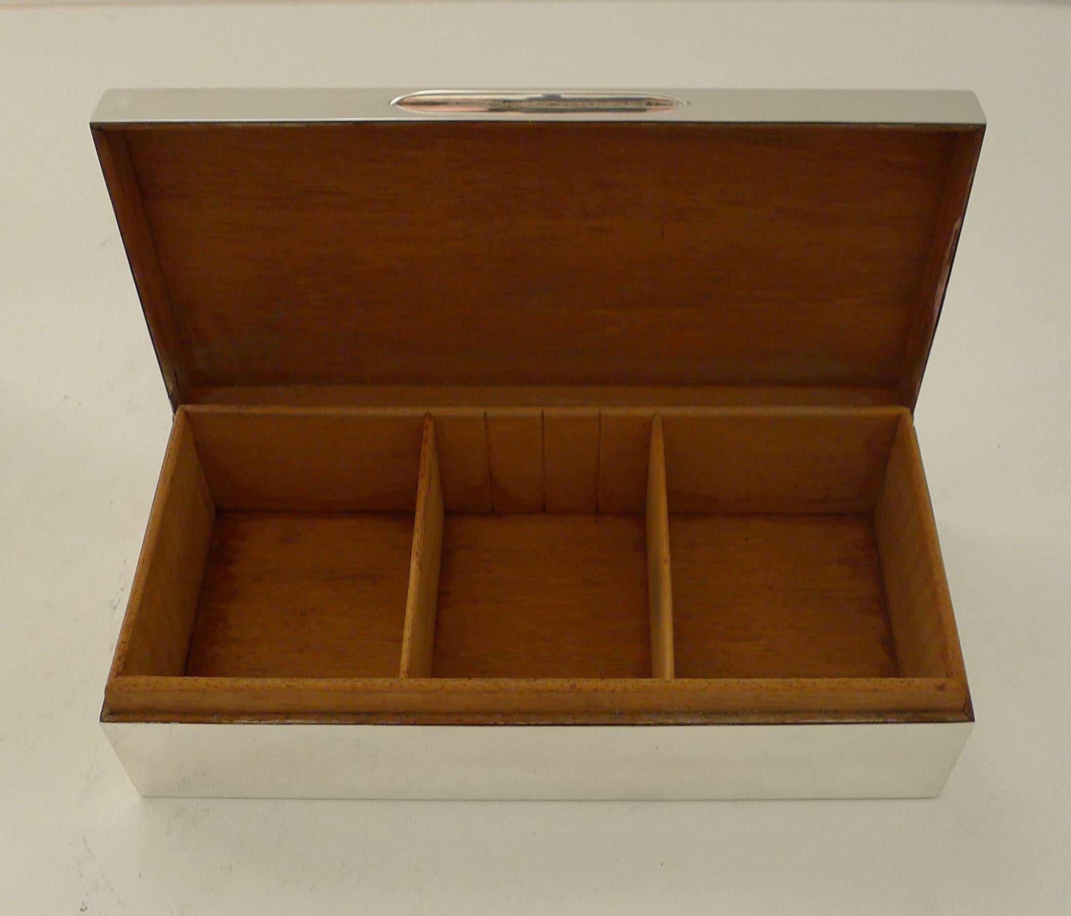 Cartier Retailed Solid Sterling Silver Cigar Box - 1961 5