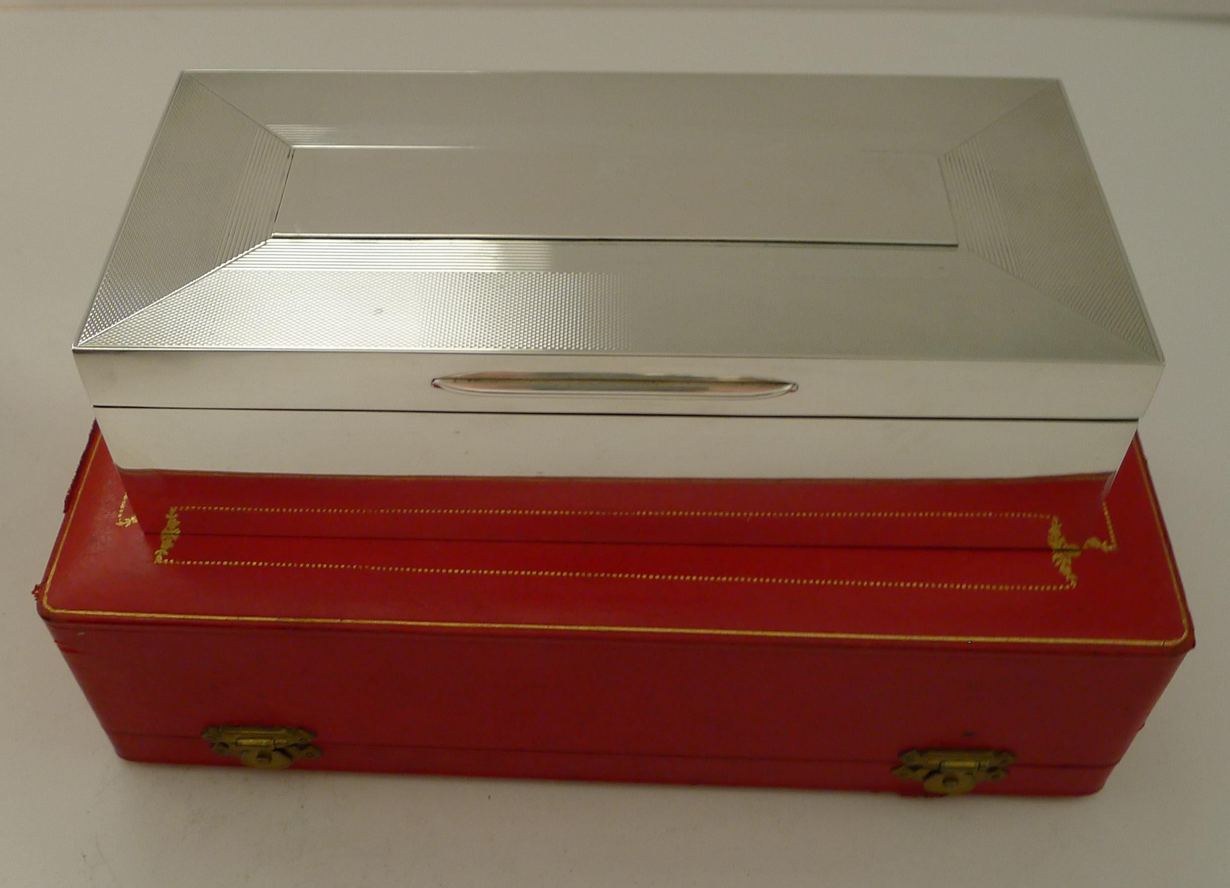 Cartier Retailed Solid Sterling Silver Cigar Box - 1961 8