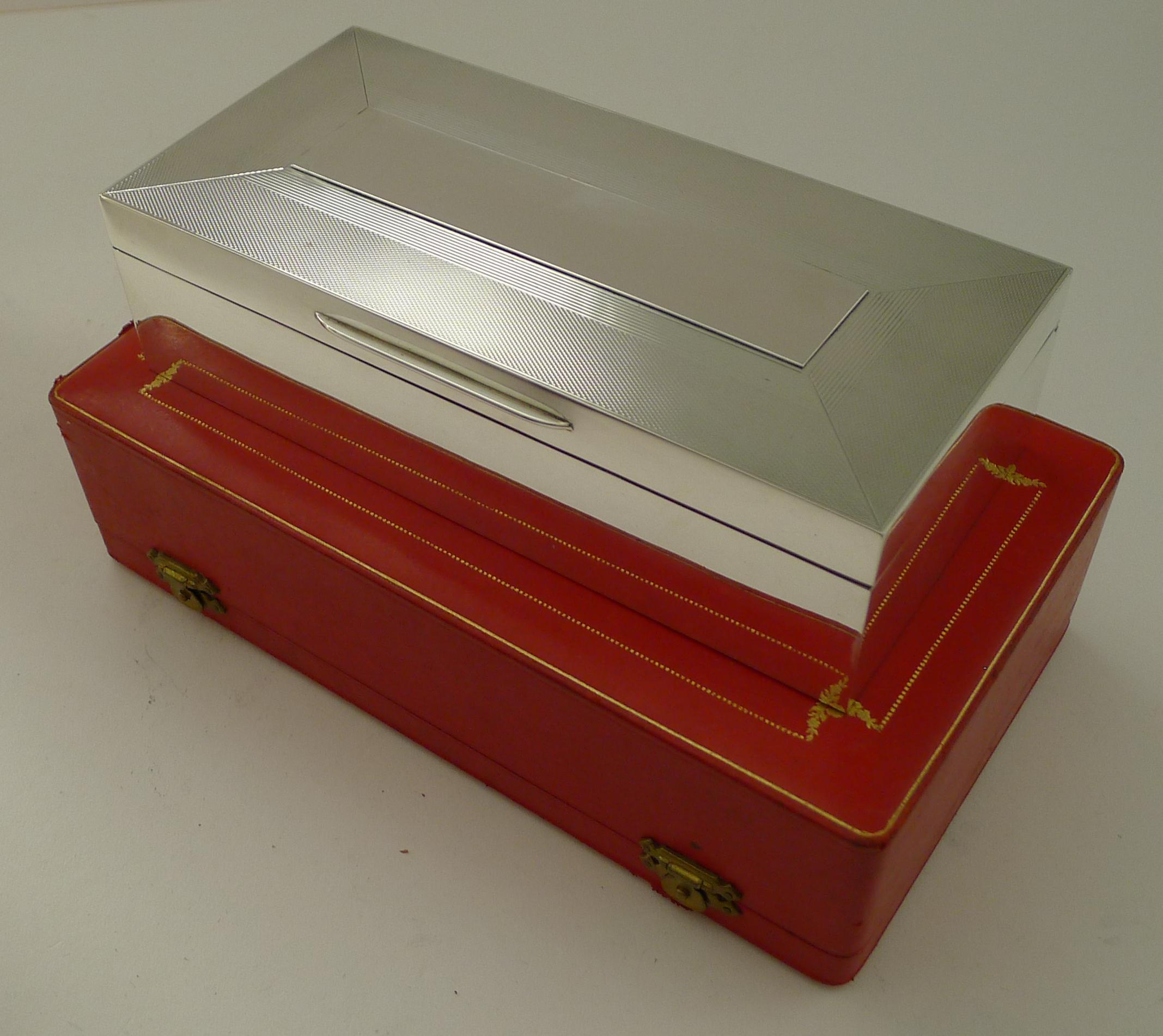 Cartier Retailed Solid Sterling Silver Cigar Box - 1961 10