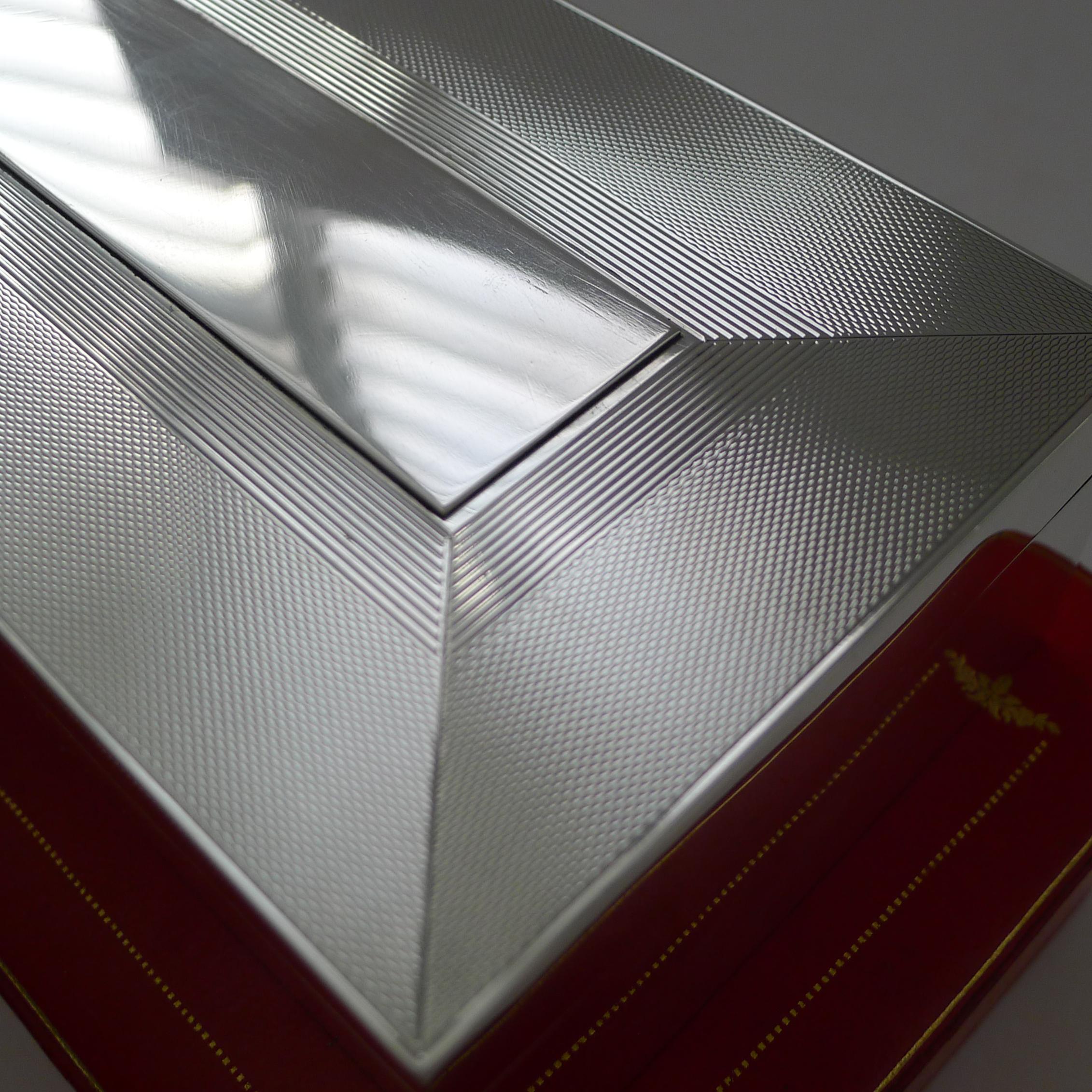 Cartier Retailed Solid Sterling Silver Cigar Box - 1961 11
