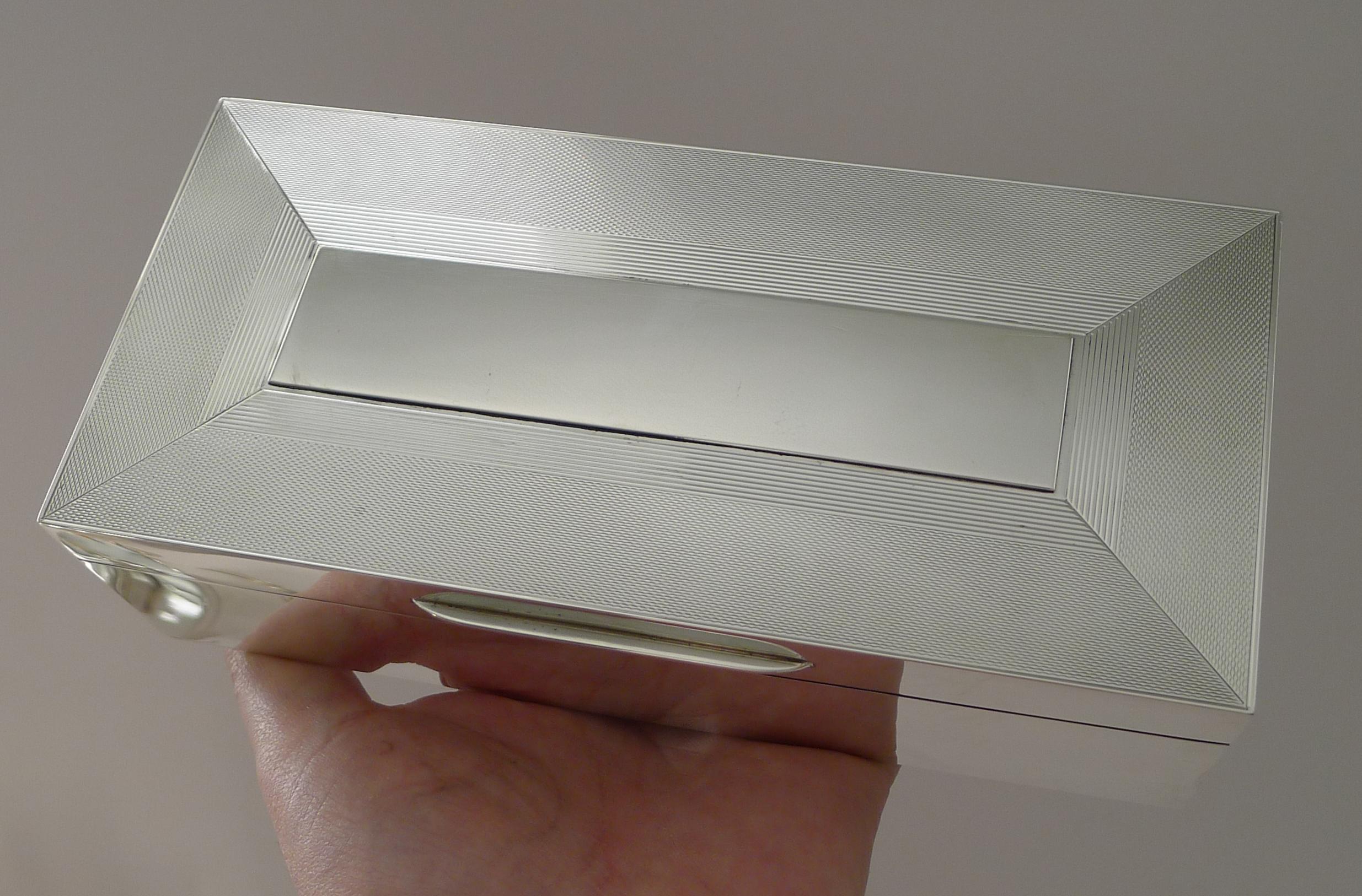 Cartier Retailed Solid Sterling Silver Cigar Box - 1961 1