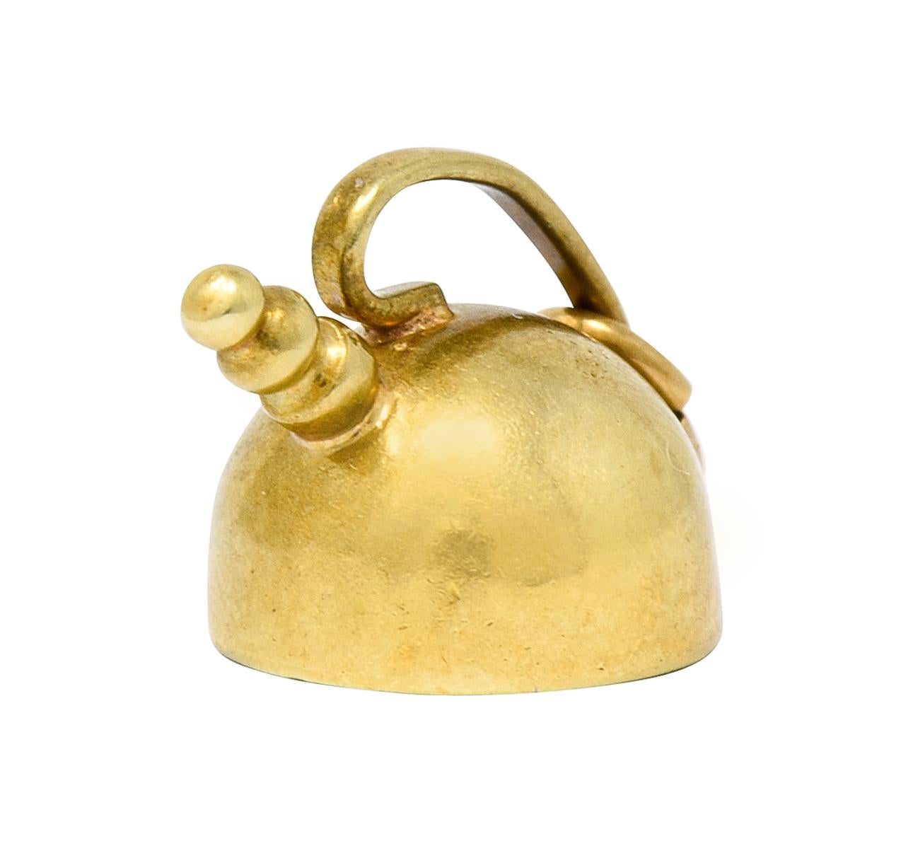 Cartier Retro 14 Karat Gold Tea Kettle Pot Charm 1