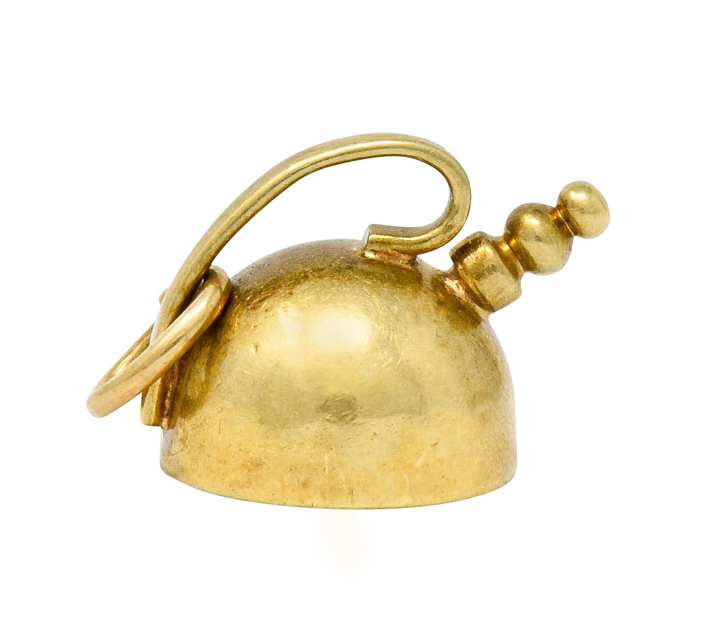 Cartier Retro 14 Karat Gold Tea Kettle Pot Charm 2