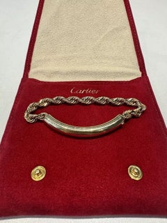 CARTIER Retro 14k Yellow Gold ID Bracelet w/Pouch Circa 1940s