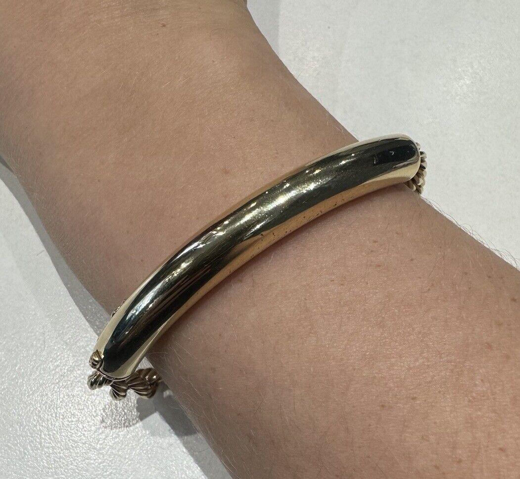 CARTIER Pulsera de identificación retro de oro amarillo de 14k con funda Circa 1940s en venta 3