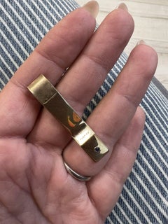 Cartier Retro 14k Yellow Gold & Sapphire Money Clip circa 1940s Rare