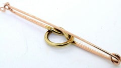 CARTIER RETRO 14k Yellow & Rose Gold Knot Brooch Circa 1940s