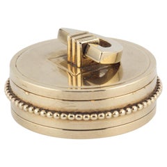 Cartier Vintage 9K Gold Beaded Pill Box