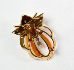 Cartier Retro Gold and Diamond Brooch