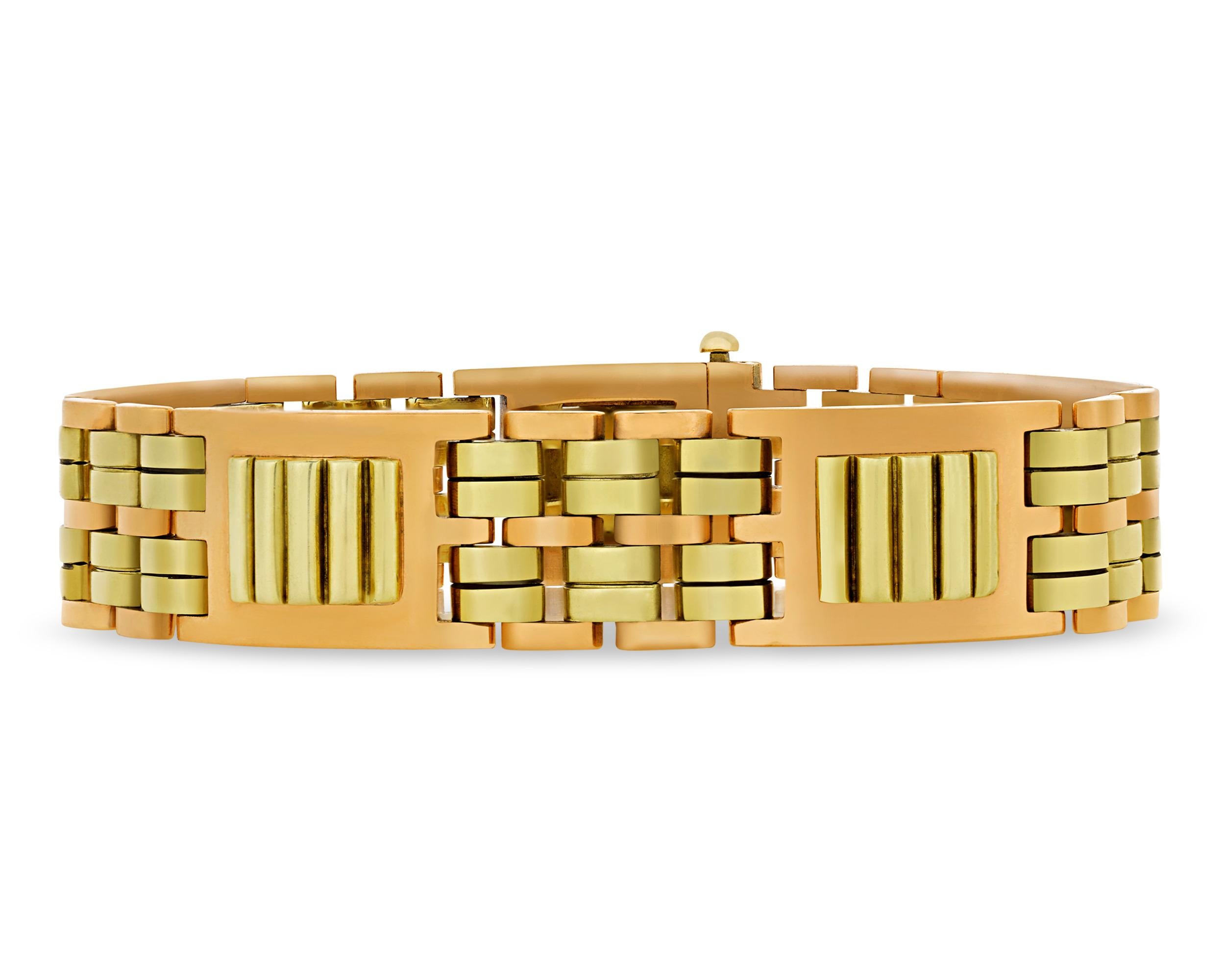 Cartier Retro-Armband aus Gold für Damen oder Herren im Angebot
