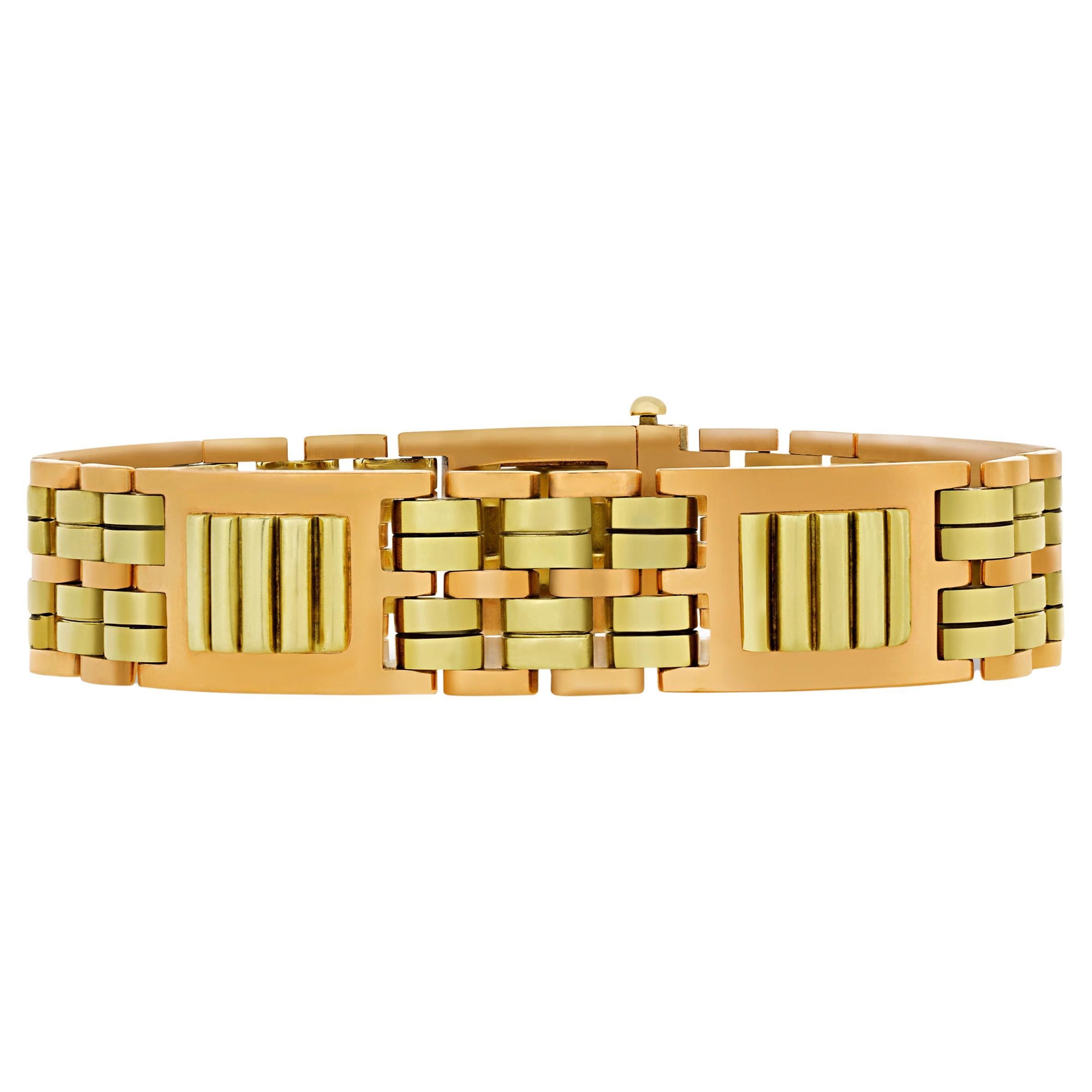 Cartier Bracelet rétro en or en vente