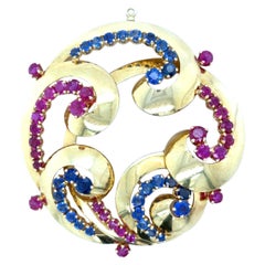 Cartier Retro Ruby and Sapphire Pendant Cartier Retro Ruby and Sapphire Pendant