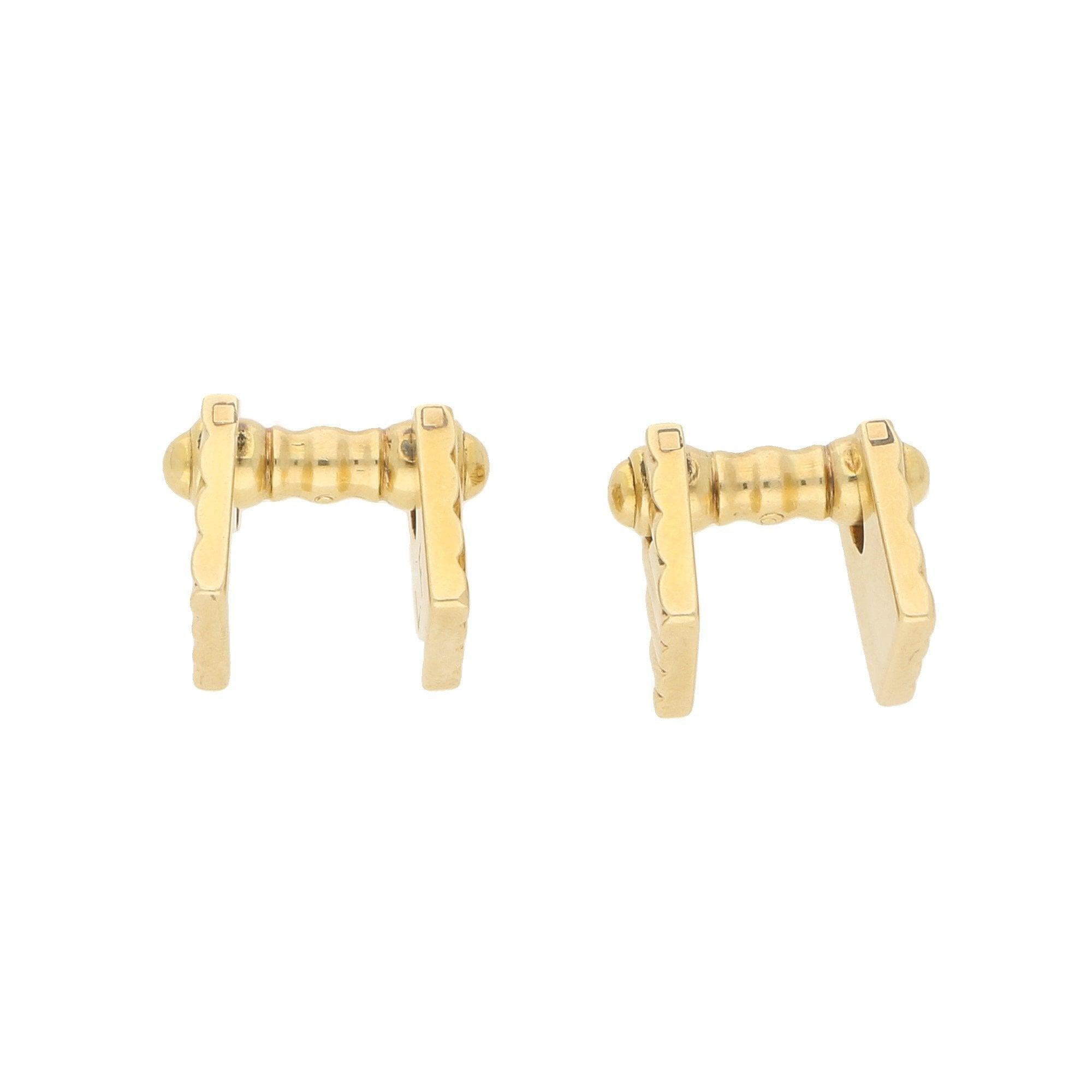 Cartier Retro Squared Cufflinks in Yellow Gold, circa 1940 In Excellent Condition In London, GB