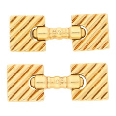 Cartier Retro Squared Cufflinks in Yellow Gold, circa 1940