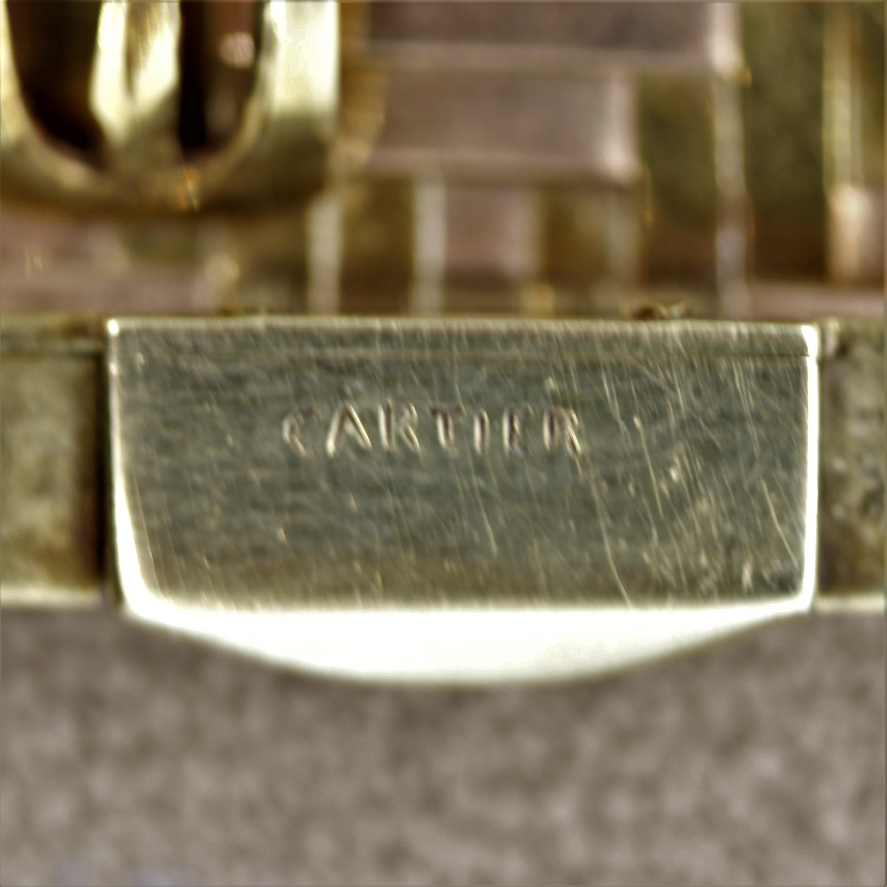 Retro-Zigarettenetui aus zweifarbigem gewebtem Gold von Cartier im Zustand „Gut“ im Angebot in Beverly Hills, CA