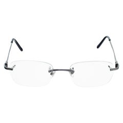 Cartier Randlose Brillen aus schwarzem Titan