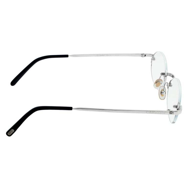 Cartier Ct0010 Rimless Cartier Rimless Eyeglasses in Titanium For Sale at 1stDibs